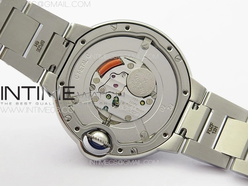 Ballon Bleu 33mm SS V20F 1:1 Best Edition White Textured Dial on SS Bracelet Gen Cal.157 Quartz